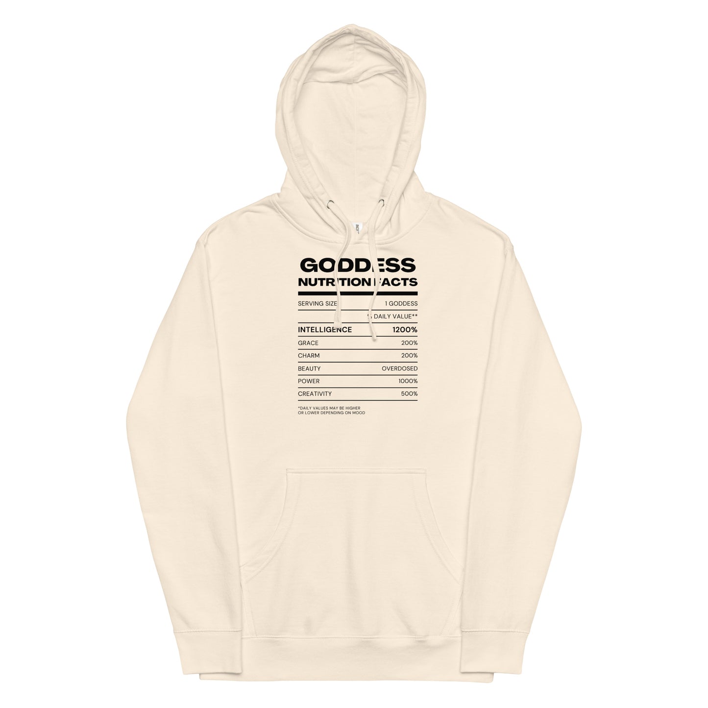 Göttin Nährwertangaben Hoodie