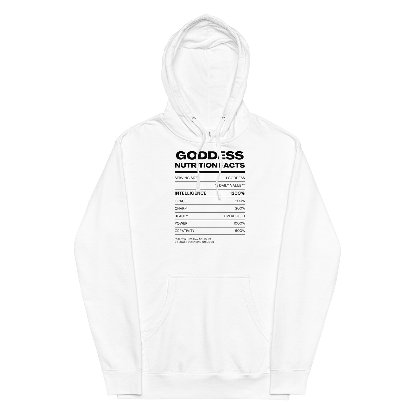 Göttin Nährwertangaben Hoodie