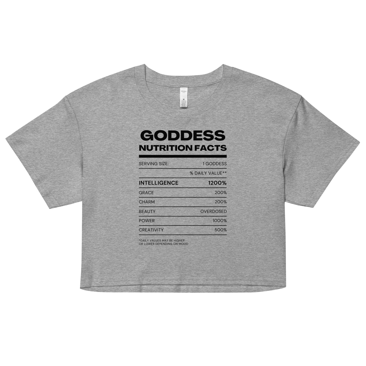 Goddess Nutrition Facts Crop x Black