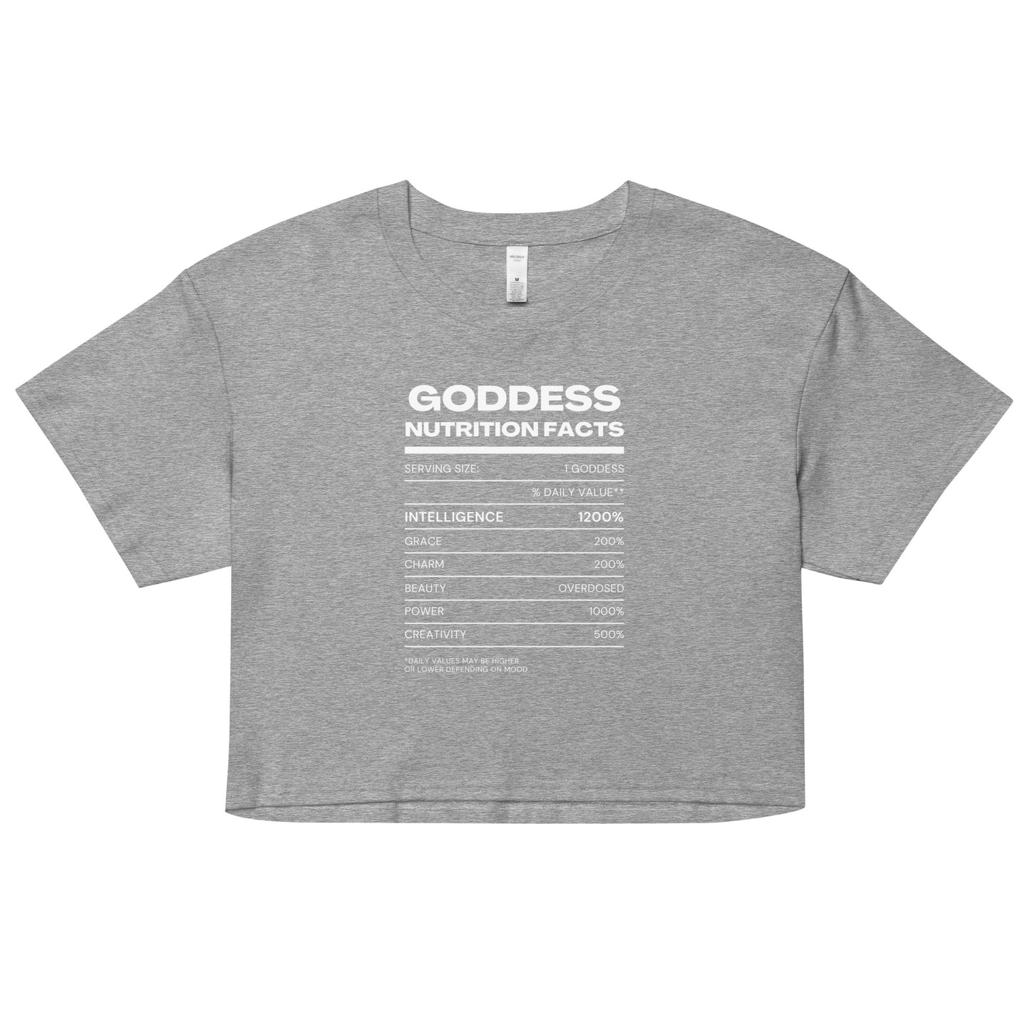 Goddess Nutrition Facts Crop x White