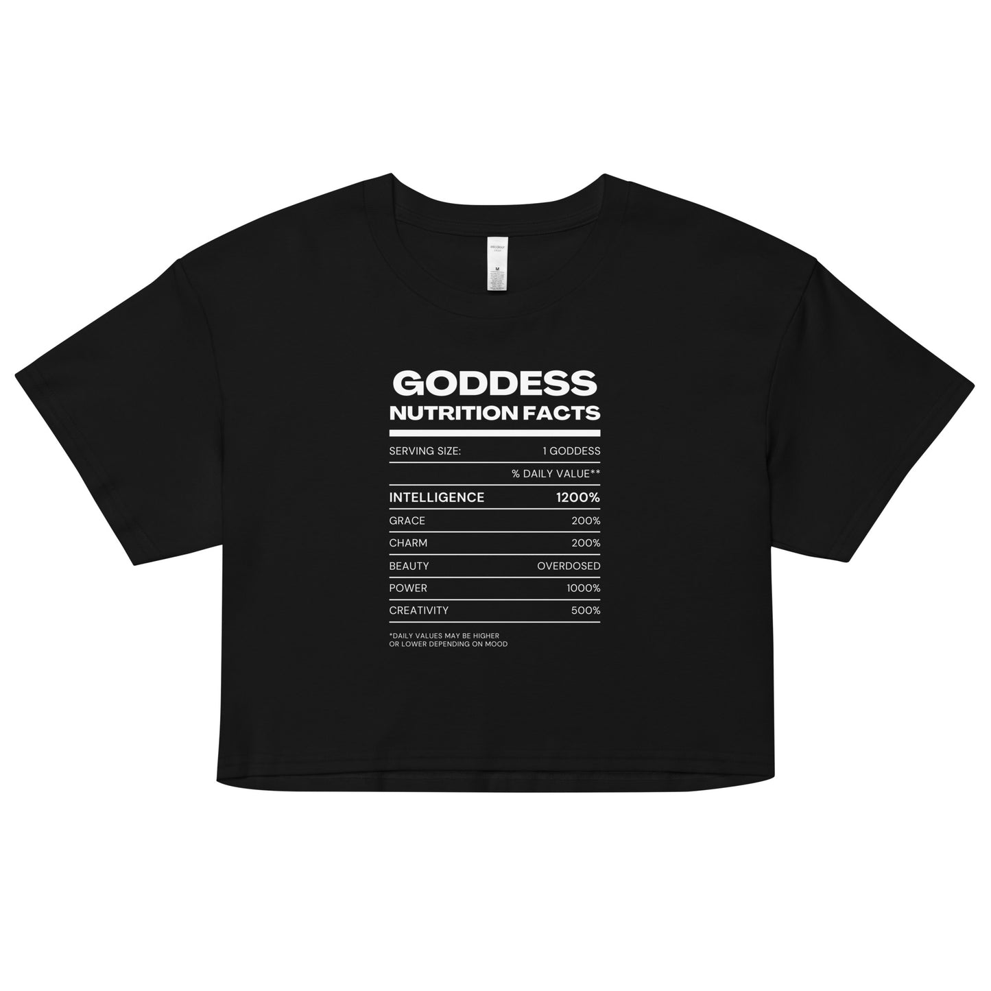 Goddess Nutrition Facts Crop x White