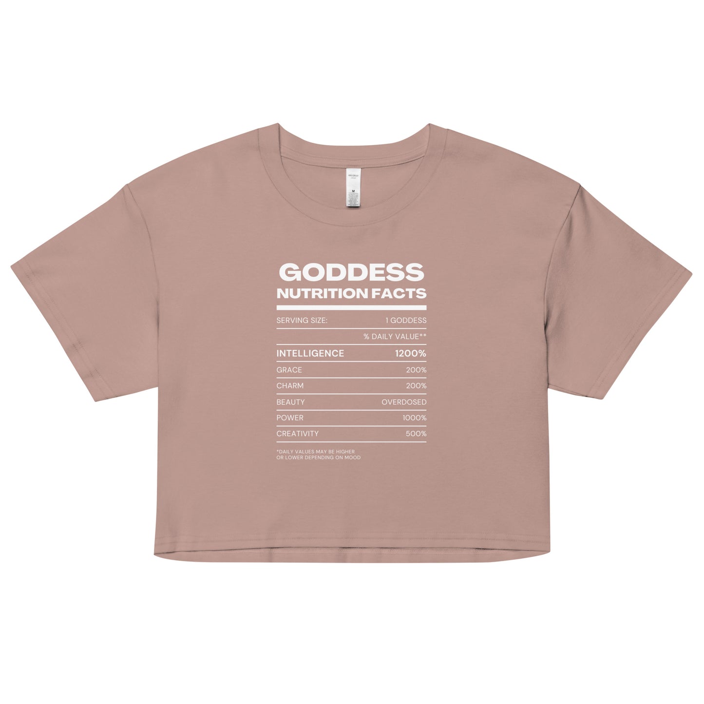 Goddess Nutrition Facts Crop x White