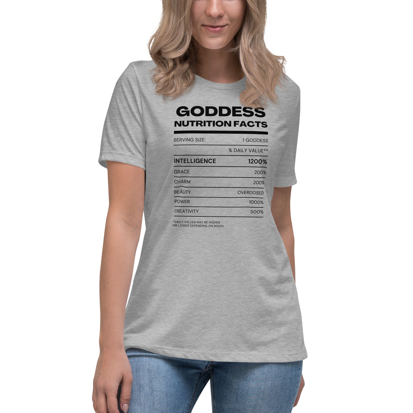 Goddess Nutrition Facts Tee x Black