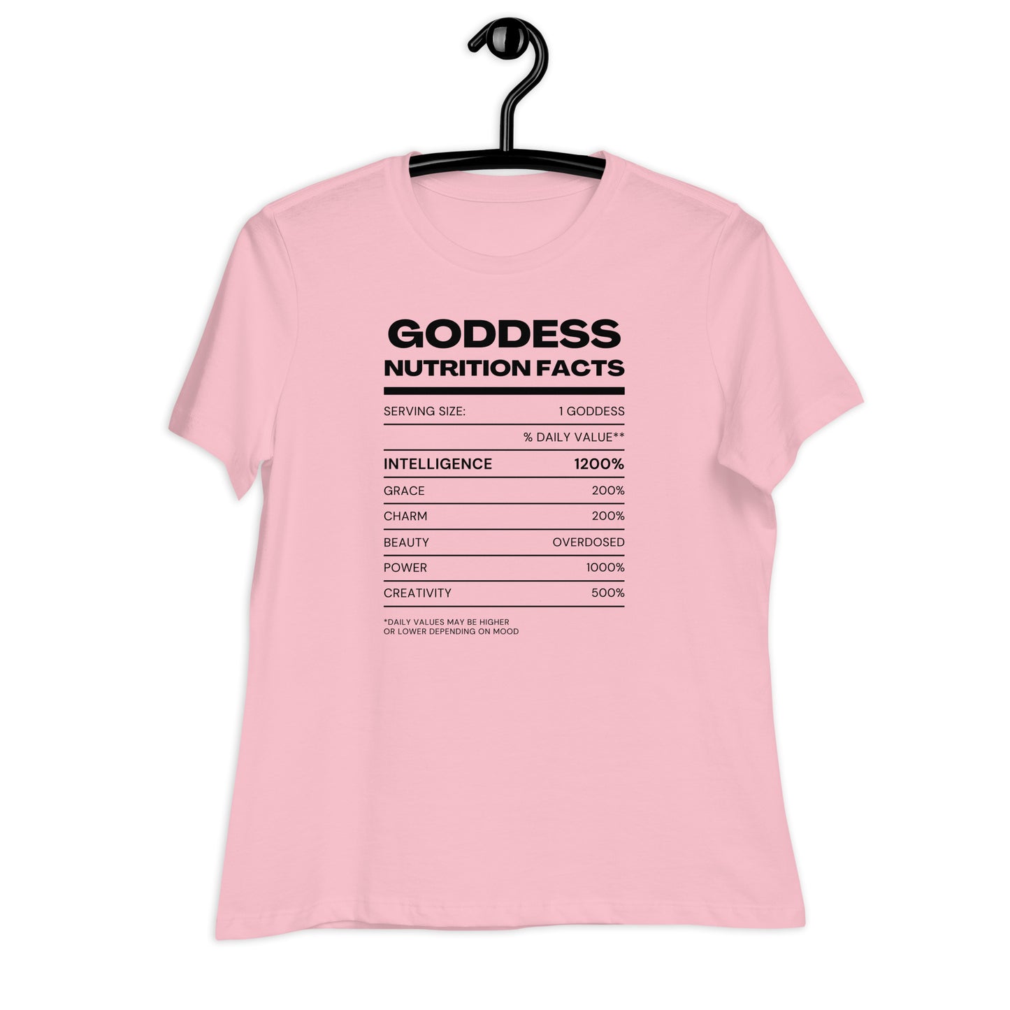 Goddess Nutrition Facts Tee x Black