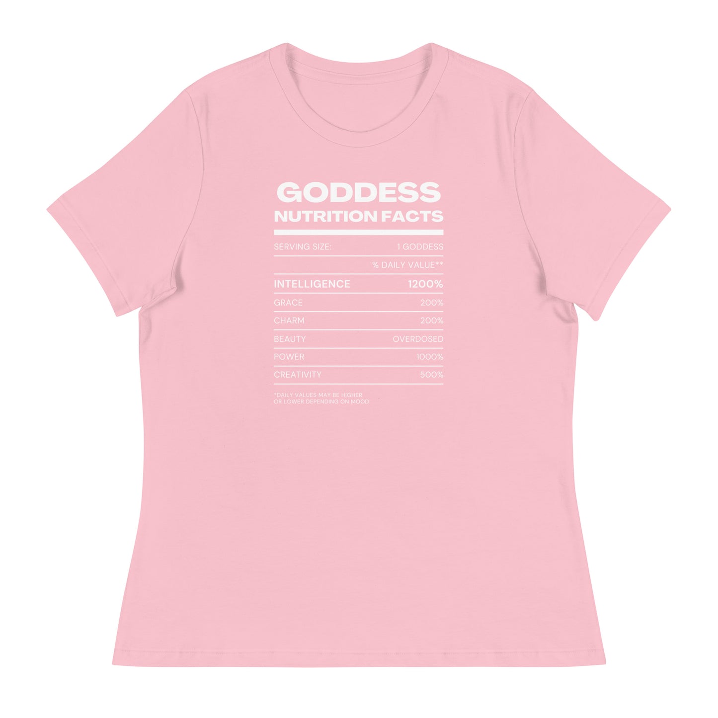 Goddess Nutrition Facts Tee x White